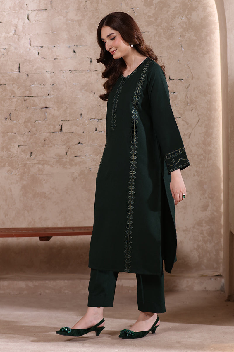 2 Piece Pret Embroidered Dark Green Dhanak Marina Suit