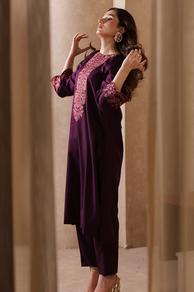 2 Piece Pret Embroidered Purple Dhanak Marina Suit