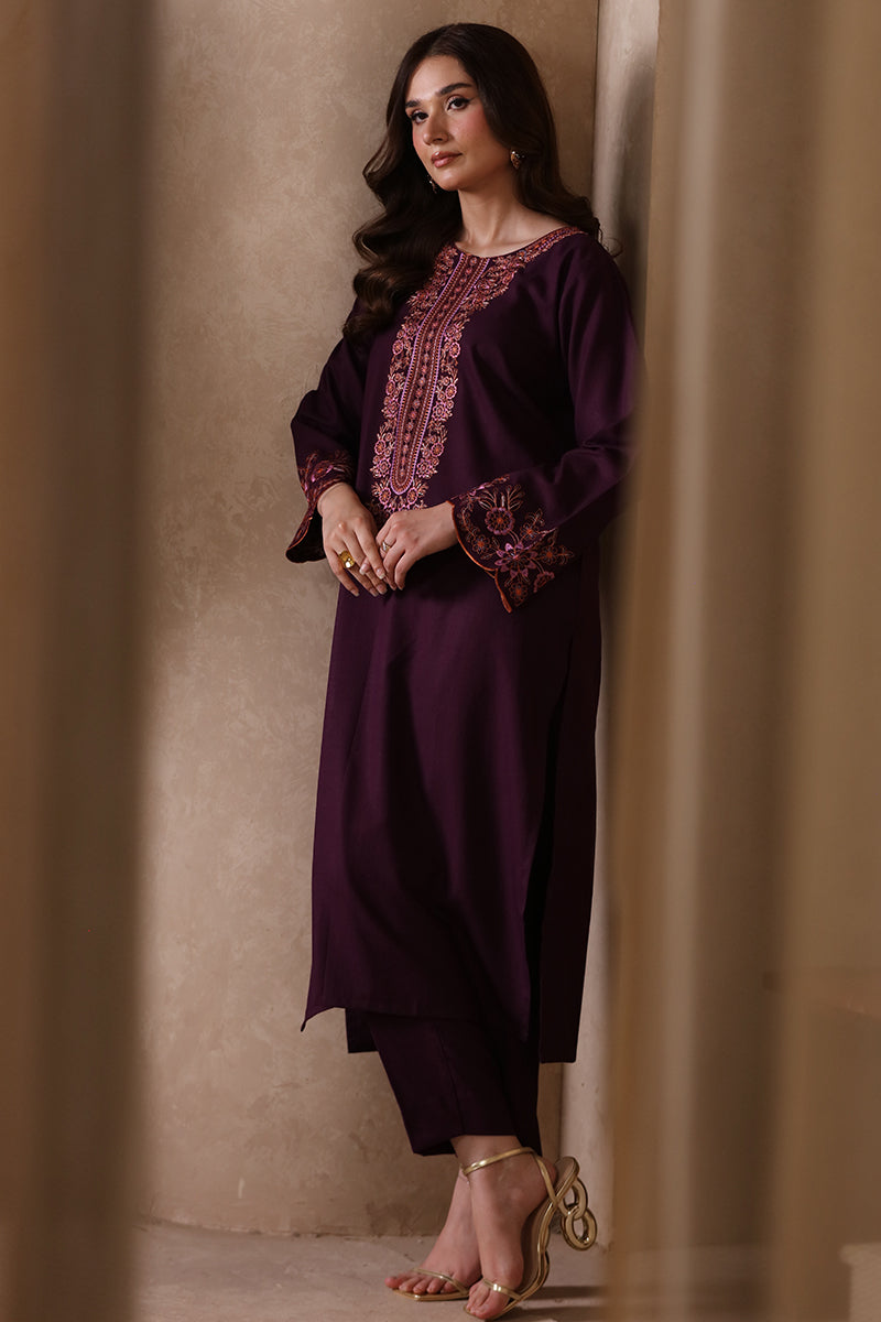 2 Piece Pret Embroidered Purple Dhanak Marina Suit