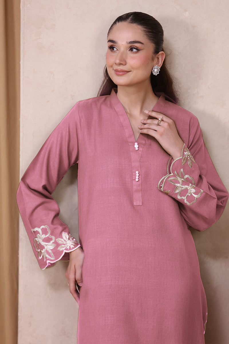 2 Piece Pret Embroidered Tea Pink Dhanak Marina Suit