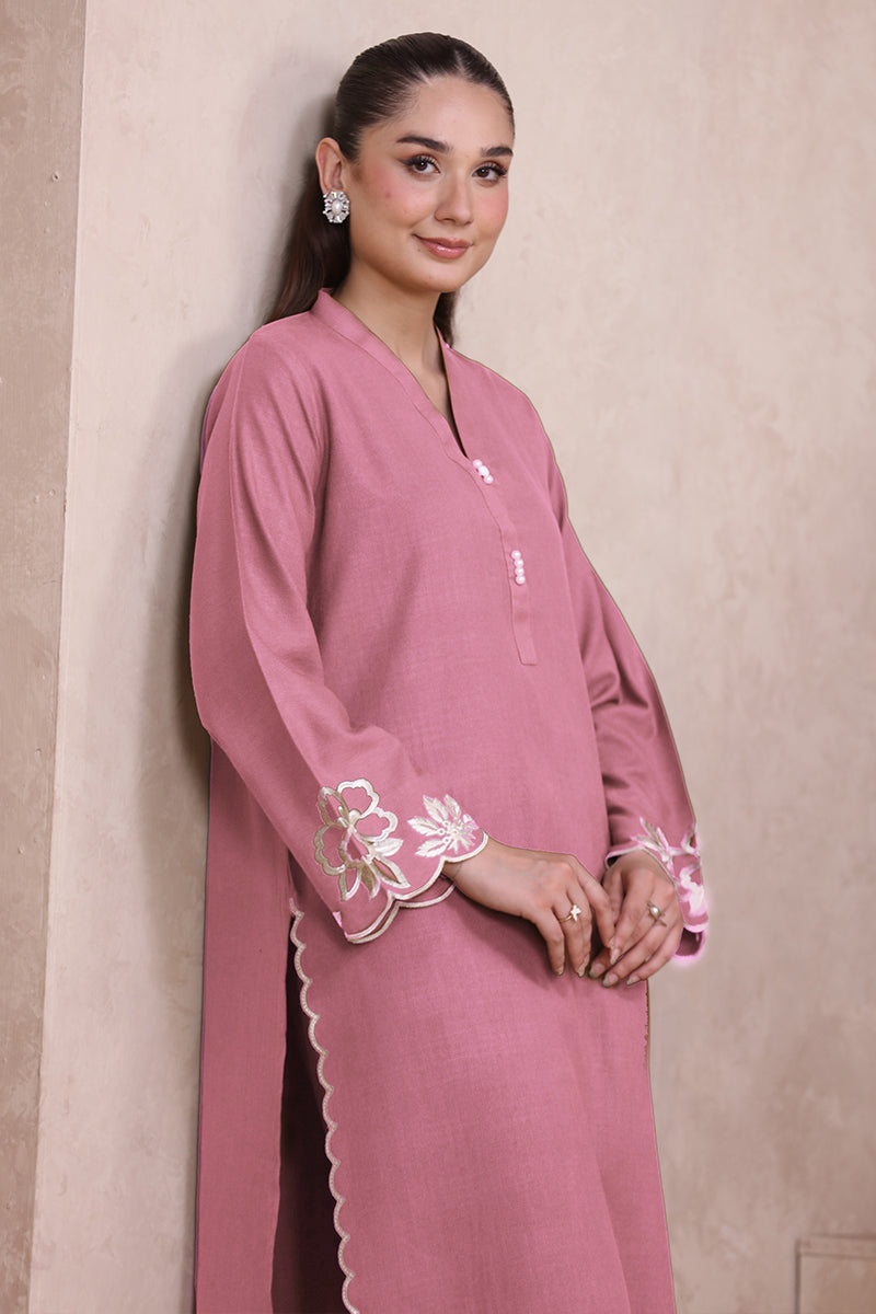 2 Piece Pret Embroidered Tea Pink Dhanak Marina Suit