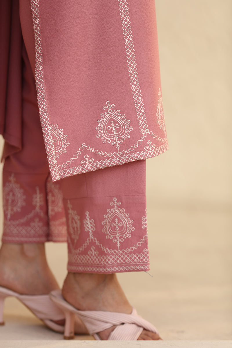 2 Piece Pret Embroidered Pink Dhanak Marina Suit
