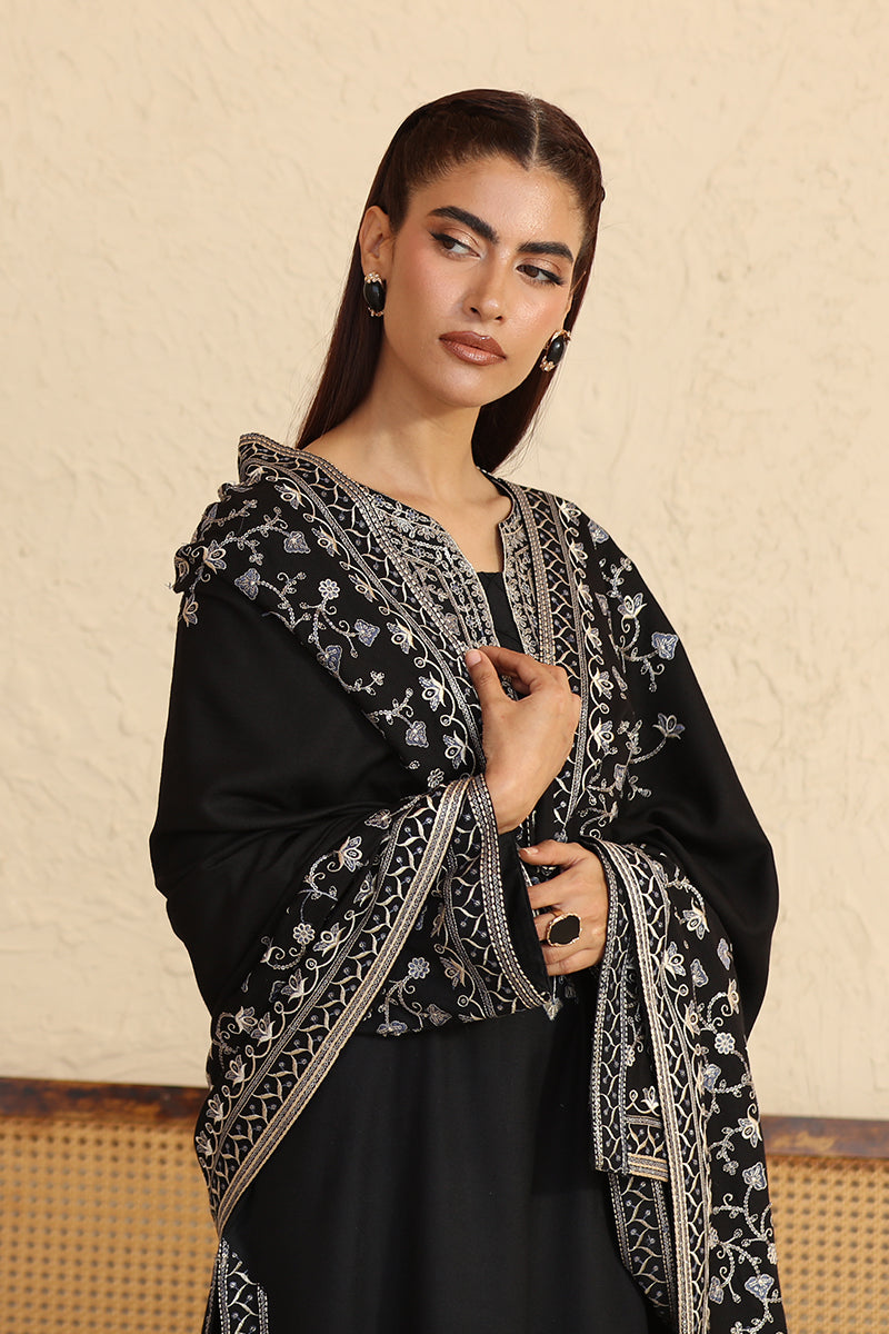 Pret Sequin Embroidered Black Dhanak Marina Suit