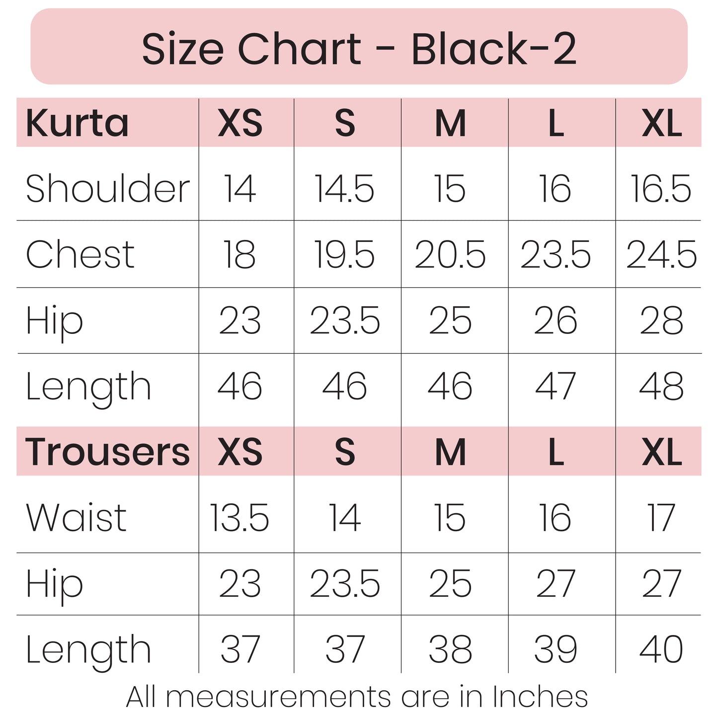 Size Chart - Black-2